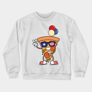 funny cool pizza of 4th of july Crewneck Sweatshirt